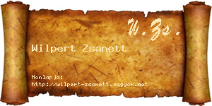 Wilpert Zsanett névjegykártya